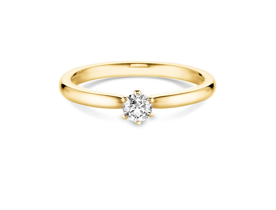 N1 Diamonds Verlobungsring 6er Krappe Gelbgold 0,20ct TW-si