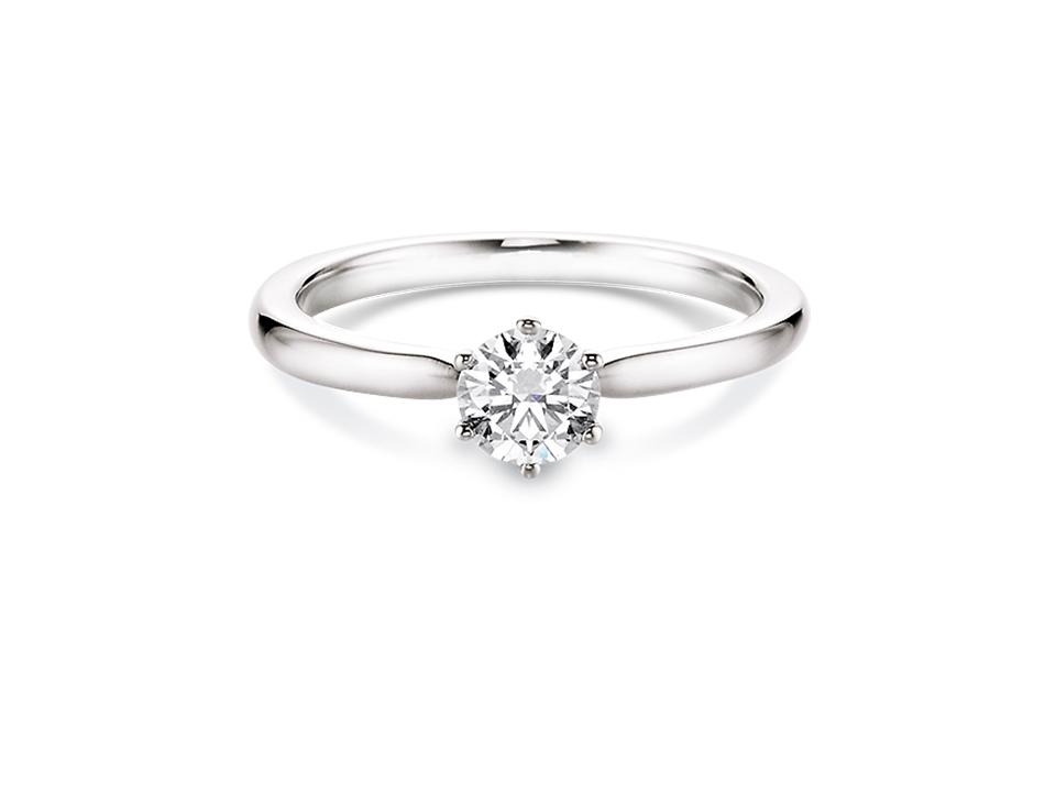 N1 Diamonds Verlobungsring 6er Krappe Weißgold 0,50ct TW-si
